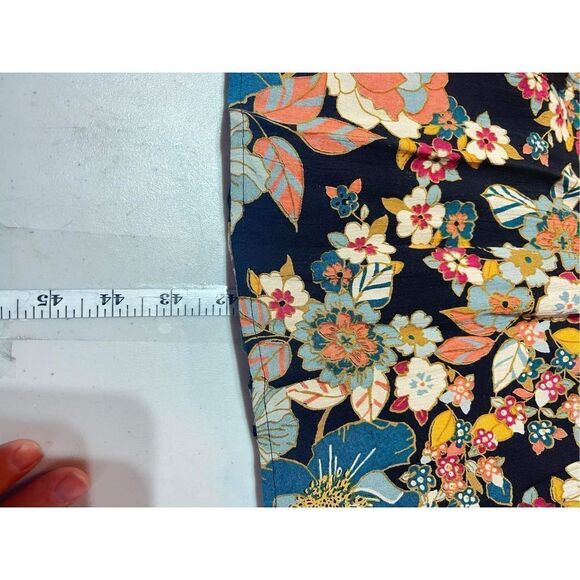 Angie Womens Floral Smocked Lace Up Back Maxi Dress Small boho bohemian - Picture 8 of 9